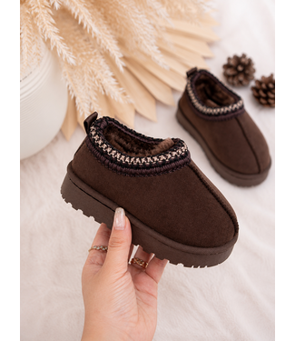 Furry sliders - Marron