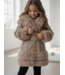 Fur Detail Winterjas – Taupe (Verzenddatum 24 aug)