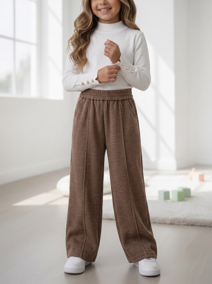 Wide Leg Soft Pants – Marron