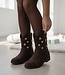 Suede Cowboy Boots - Marron