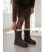 Teddy Trim Boots – Marron
