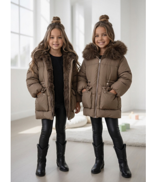 Puffer Winterjas – Taupe