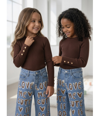Button Detail Sweater – Marron