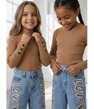 Button Detail Sweater – Camel