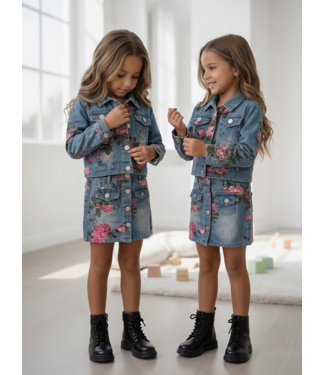 Floral Denim Set – Blue (Verzenddatum 27 Aug)