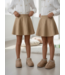 Suede Look Swirl Rokje – Beige