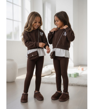 Bow Layered Set – Marron (Verzenddatum 27 aug)