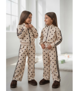 Dot Track Set – Beige