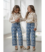 Floral Embroidery Wide Leg Jeans – Blauw (Verzenddatum 27 aug)