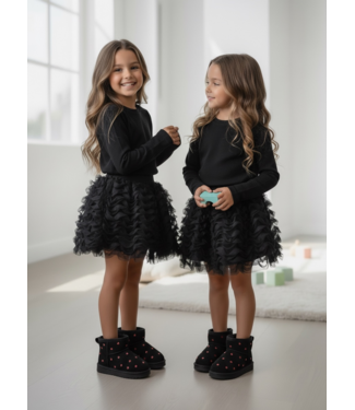 Twirl Ruffle Set – Zwart