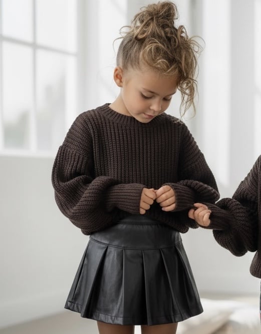 Chunky Knit Sweater – Marron