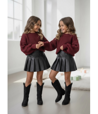 Chunky Knit Sweater – Bordeaux