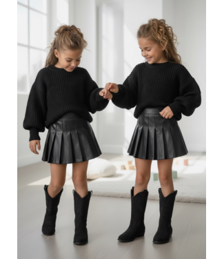 Chunky Knit Sweater – Zwart