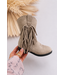 Cowboy Fringe Boots - Taupe