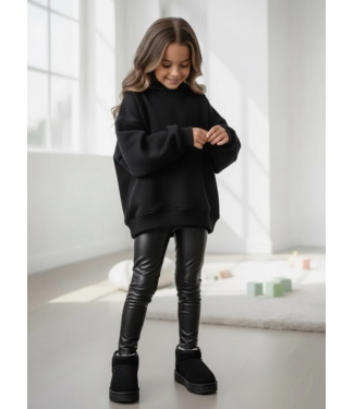 Draakjes en Boefjes Leatherlook Legging - Zwart