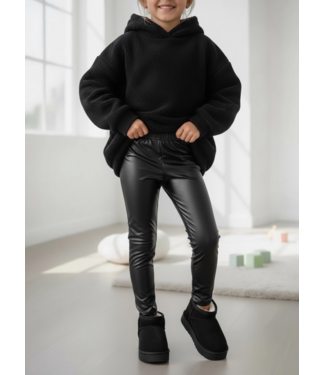 Leatherlook Legging - Zwart