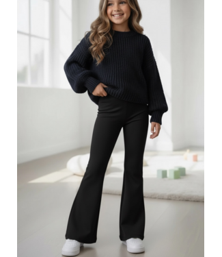 Draakjes en Boefjes Basic flared broek - Zwart