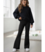 Draakjes en Boefjes Basic flared broek - Zwart