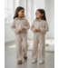 Cable Polo Wide Leg Set – Beige