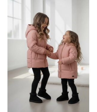 Koko Noko Puffer Coat – Ash Rose