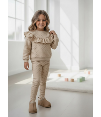 Dirkje  Ruffle Dots Set – Beige