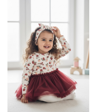 Dirkje  Rose Tulle Dress Set – Bordeaux
