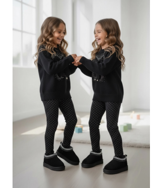Sparkle legging - Zwart
