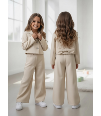 Blazer Flared Set - Beige