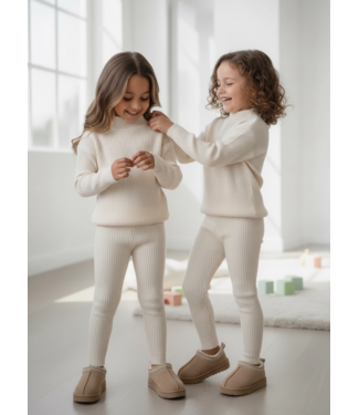 Soft Rib Col Set – Beige