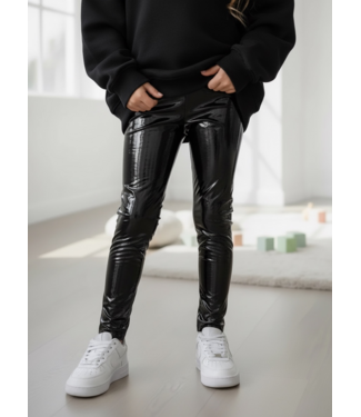 Glossy Lak Legging – Zwart