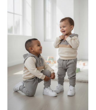 Dirkje  Cable Detail Jogging Set – Angora