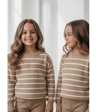 Soft Stripe Sweater – Camel