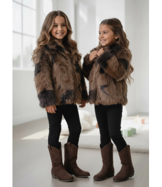 Faux Fur Statement Jas – Marron (Verzenddatum 4 Sept)