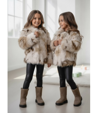 Faux Fur Statement Jas – Beige (Verzenddatum 4 Sept)