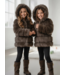 Faux Fur Hooded Jas – Bruin