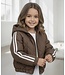 Quilted Stripe Jas – Marron