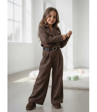 Sparkle Biker Set – Marron (Verzenddatum 11 sept)