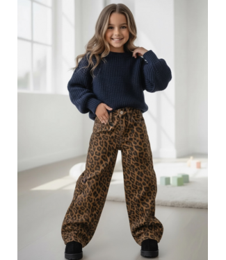 Leopard Wide Leg Jeans