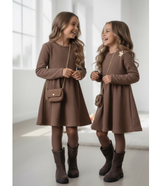 Cozy Swing Dress (Met Tasje) Marron