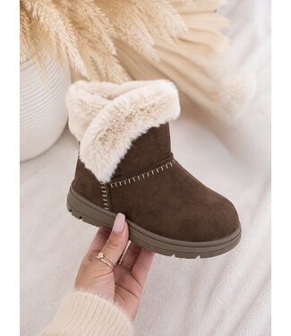 Fluffy Mini Boots - Marron (Verzenddatum 3 sept)