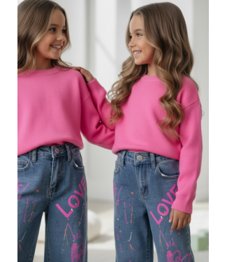 Basic Sweater – Pink (verzenddatum 3 sept)
