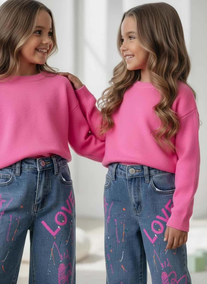 Basic Sweater – Pink (verzenddatum 3 sept)