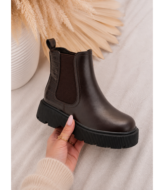 Chunky Chelsea Boots – Marron (verzenddatum 3 sept)