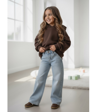 Koko Noko Wide Leg Jeans  - Licht Blauw (Verzenddatum 4 sept)