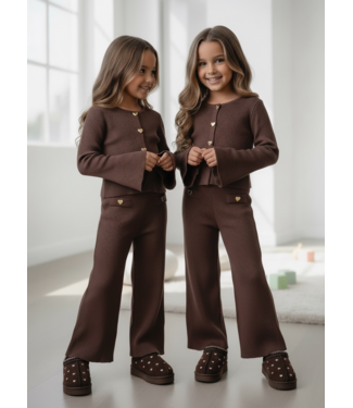 Golden Heart Flared Set – Marron