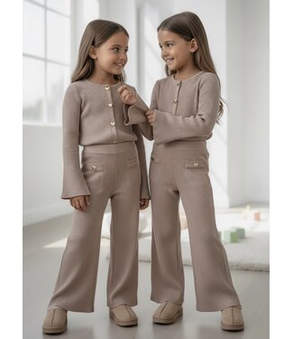Golden Heart Flared Set – Taupe