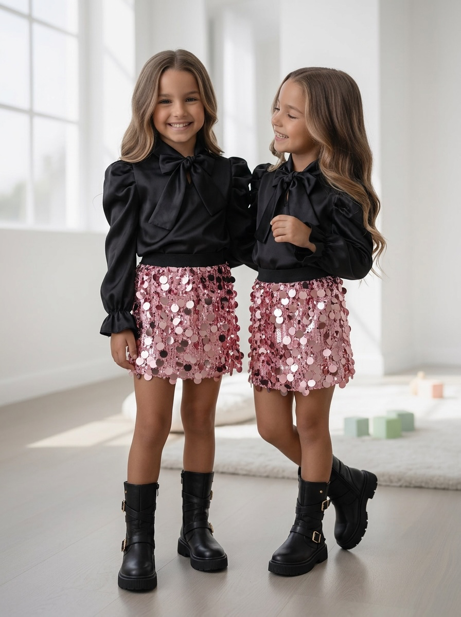 Sequin Skirt – Roze