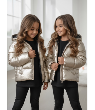 No Way Monday Metallic Puffer Jacket – Gold (Verzenddatum 11 sept)