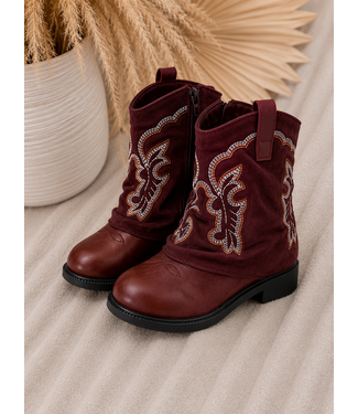Embroidered Cowboy Boots – Bordeaux