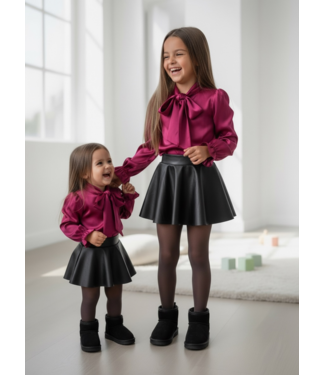 Draakjes en Boefjes Leatherlook Rokje – Zwart